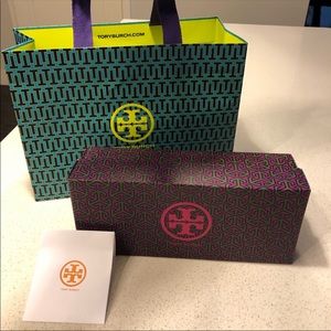 Tory Burch shopping bag, slipper box and envelope